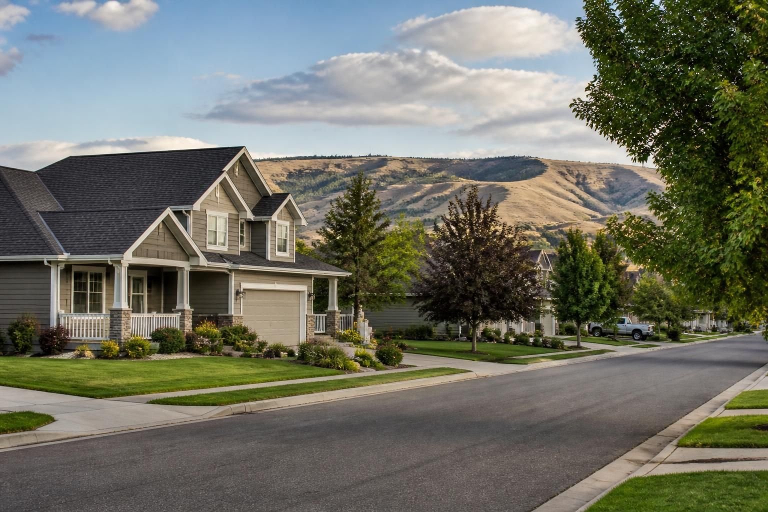 Well-kept Billings neighborhood with tree-lined streets
